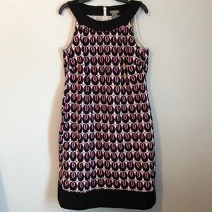 Ann Taylor Petit Geometric Cotton Sleeveless Dress